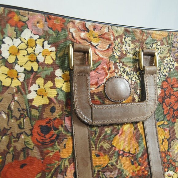 Vintage Ogilvy’s Montreal Floral Tapestry Laptop Bag / Briefcase – Made in U.K. - Picture 6 of 12
